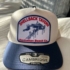 Shellback Tavern Blue and White Trucker Hat NWOT